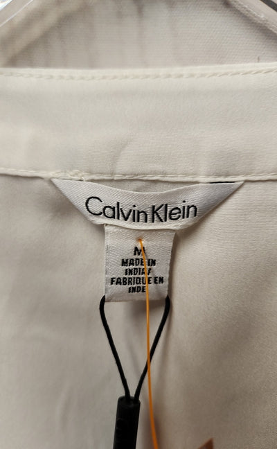 NWT Calvin Klein Women's Size M White Sleeveless Top