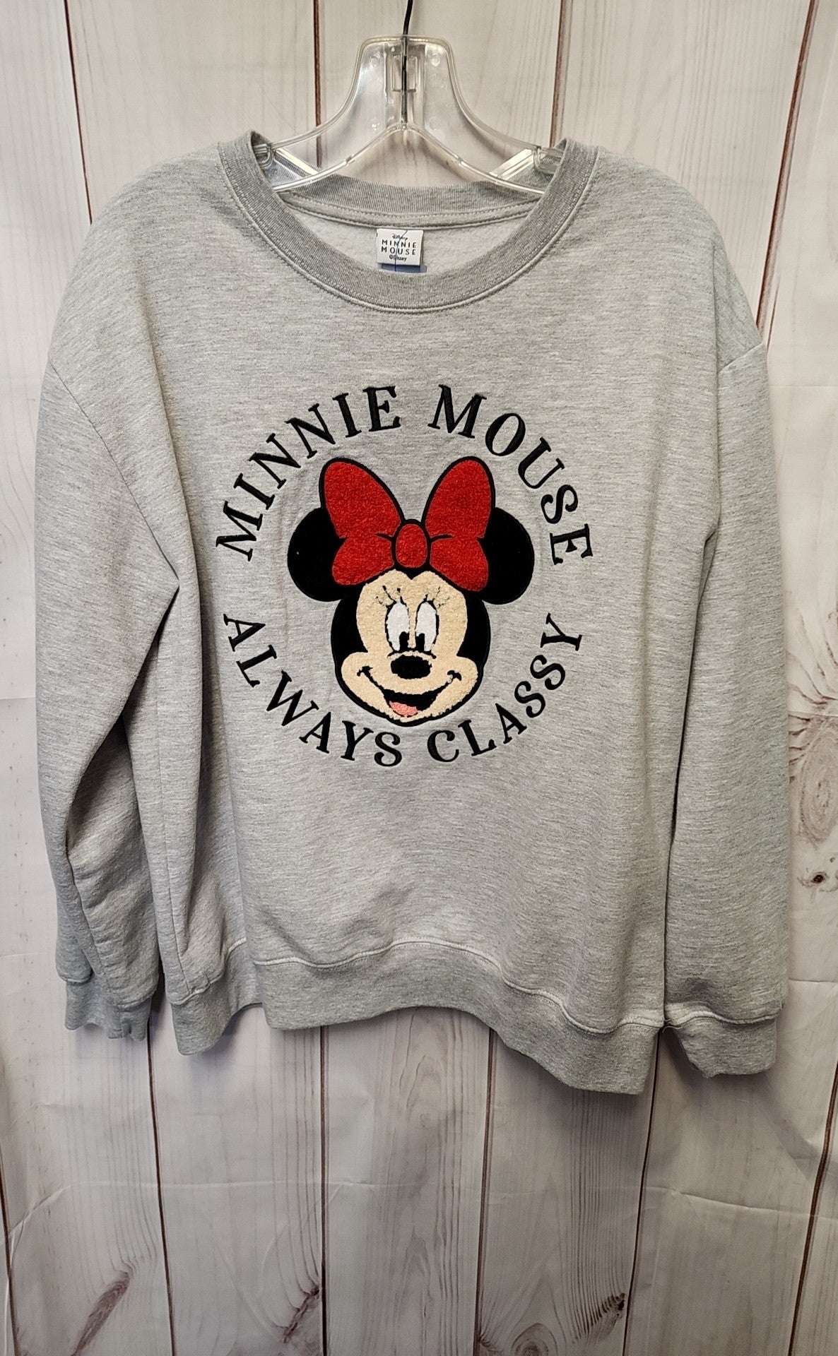 Minnie Mouse Women's Size XL Gray Sweatshirt
