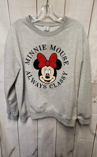 Minnie Mouse Women's Size XL Gray Sweatshirt