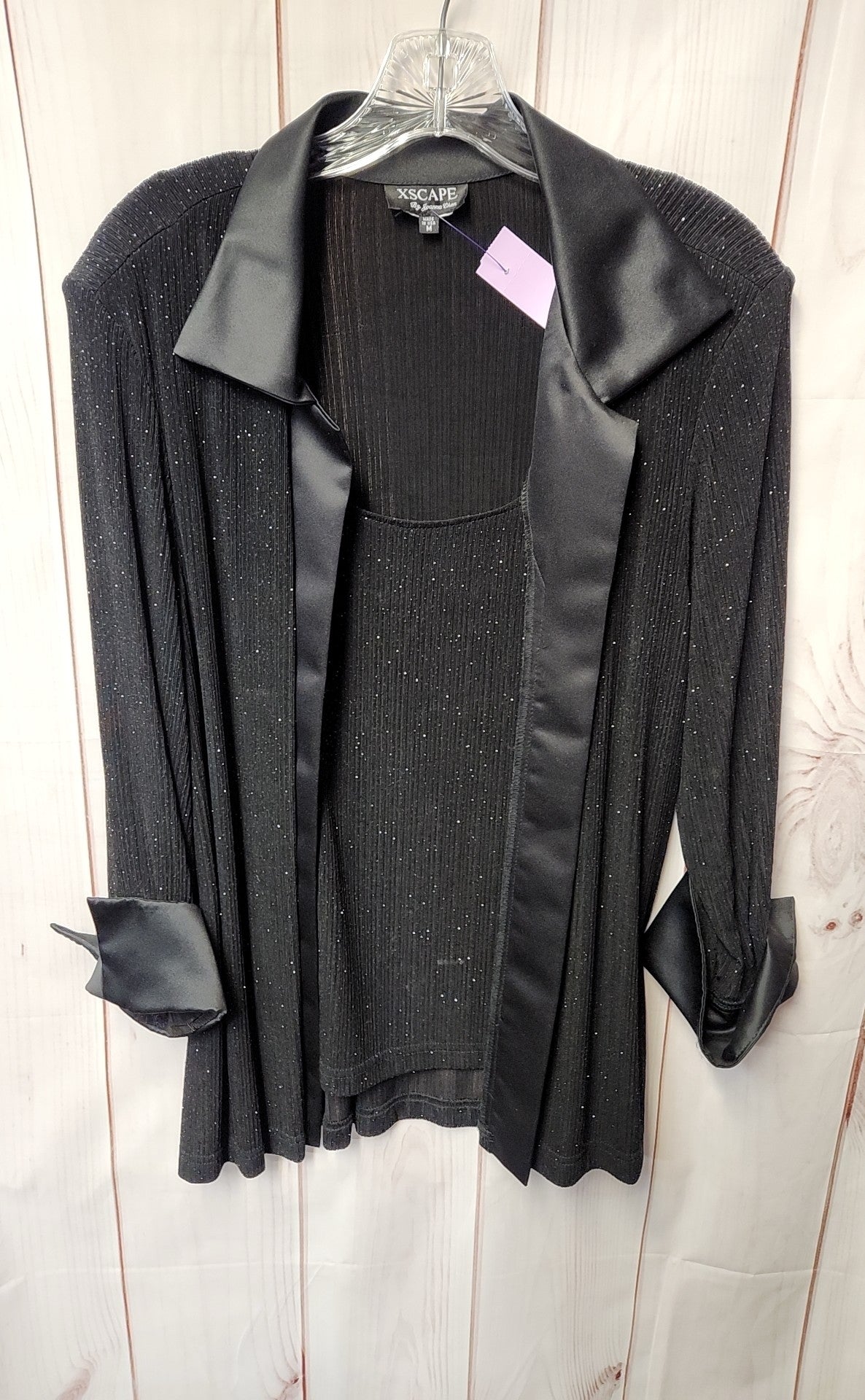 Xscape Women's Size M Black Long Sleeve Top