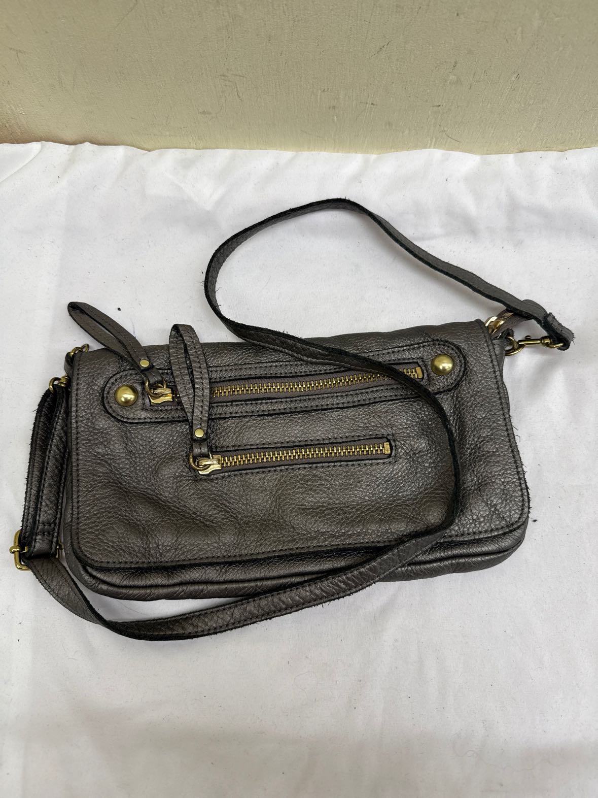 Linea Pelle Gray Purse Bag
