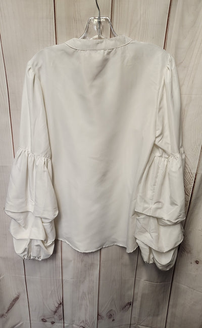Madrag Women's Size L White Long Sleeve Top