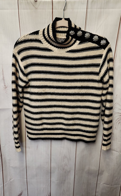 J Crew Women's Size XS White & Black Sweater