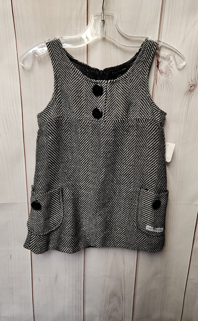 Calvin Klein Girl's Size 4 White & Black Dress