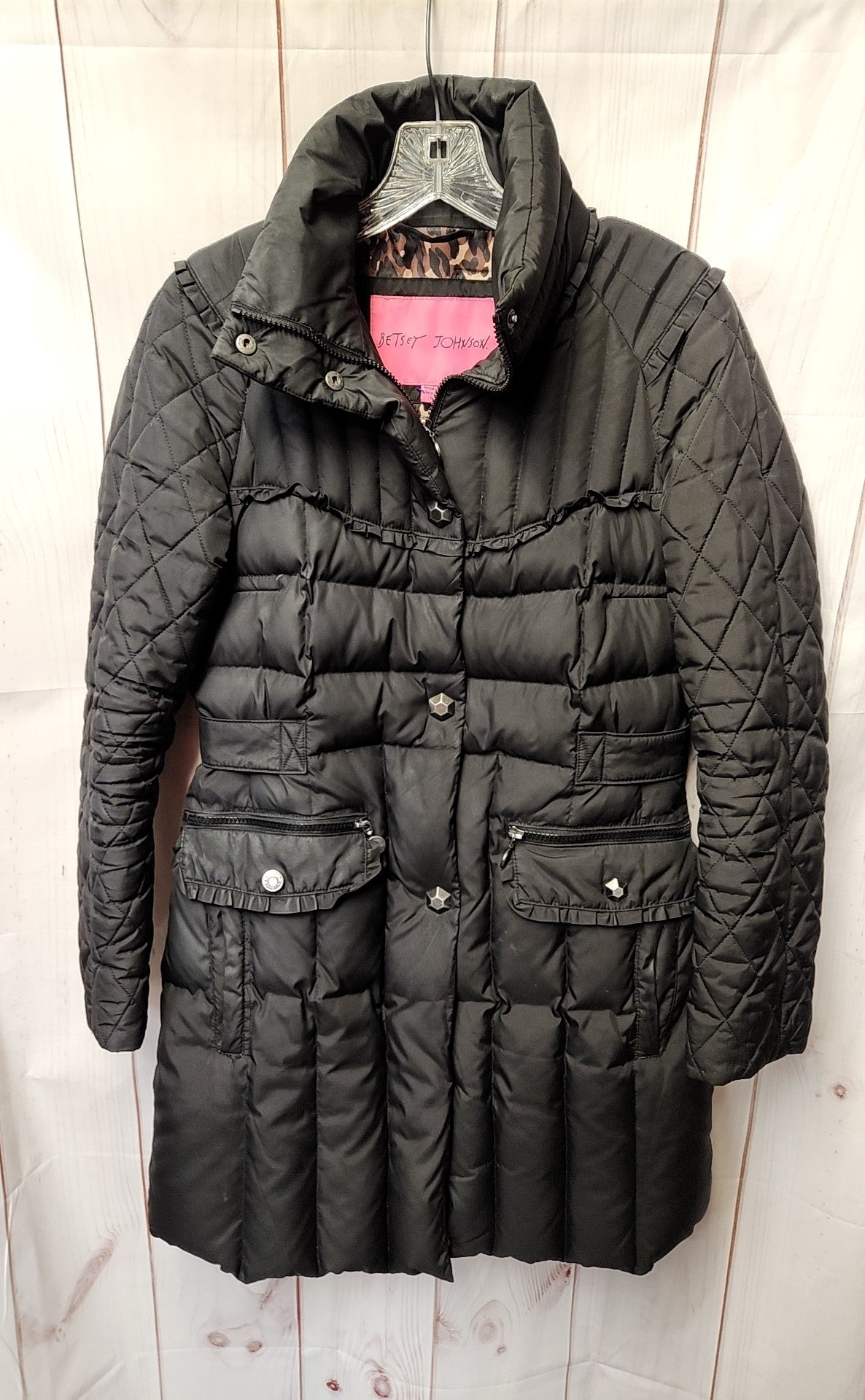 Betsey Johnson Women's Size S Black Coat