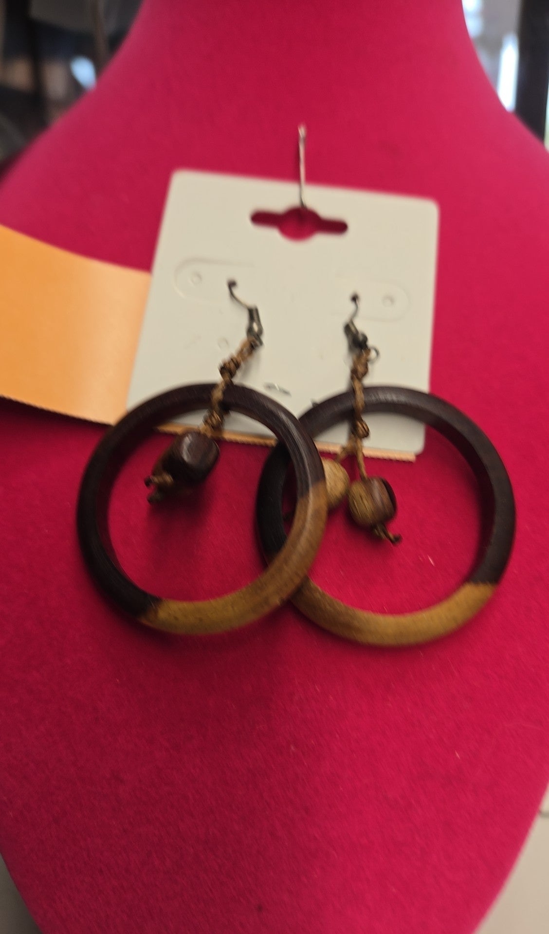 Wood Hoop Earrings