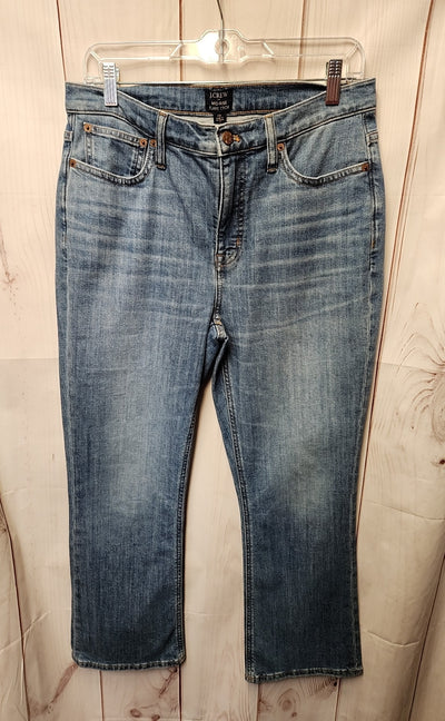 J Crew Women's Size 29 (7-8) Blue Jeans Mid Rise Flare Crop