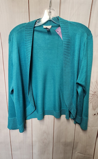 Chico's Women's Size 3 = US XL Blue Cardigan