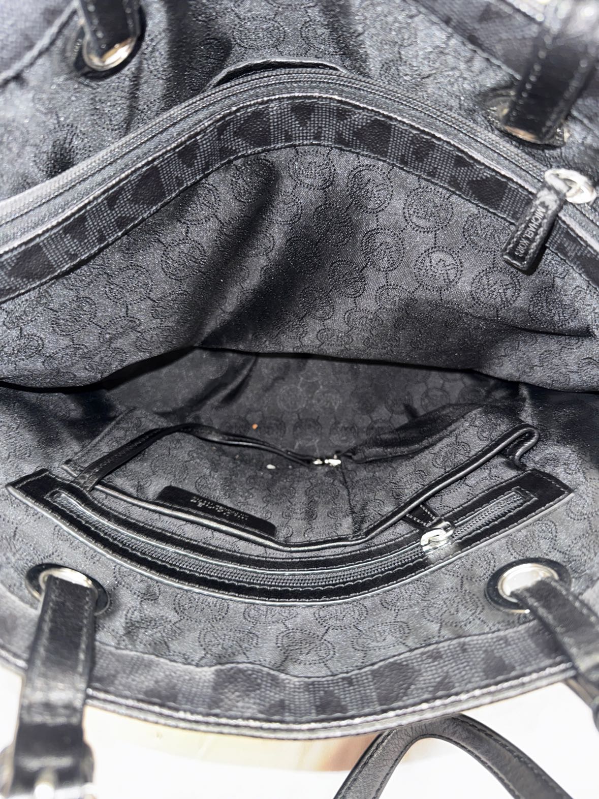 Michael Kors Black Leather Tote Bag