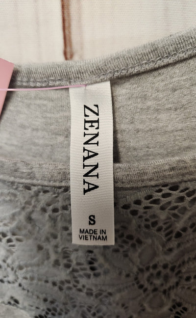 Zenana Women's Size S Gray Sleeveless Top