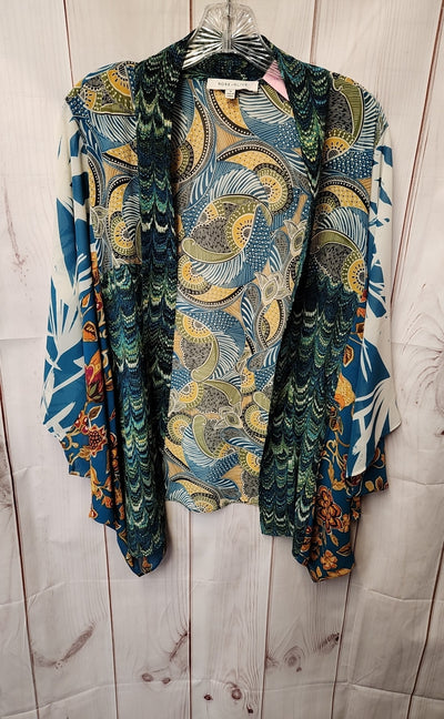 Rose & Olive Women's Size 1X Blue & Green Cardigan