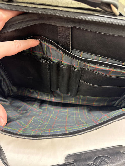 Volare Group Black Leather Briefcase