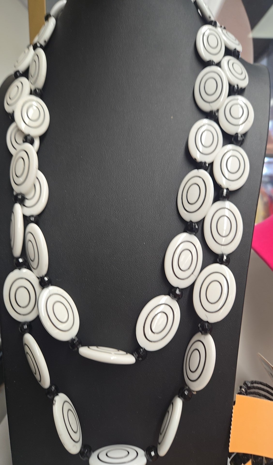 Black & White Beaded Necklace