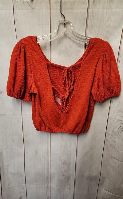 Lulus Women's Size XS Red Short Sleeve Top