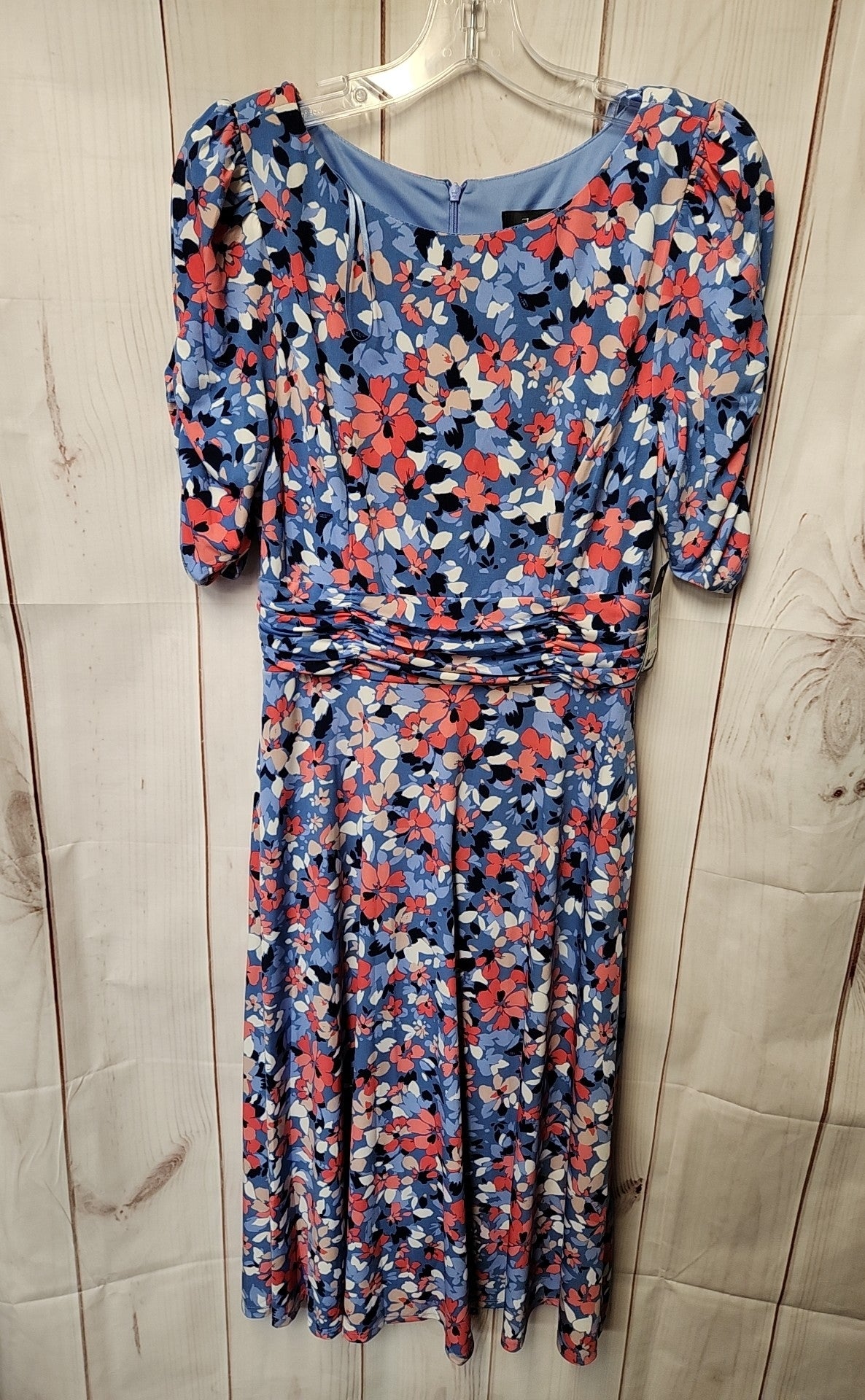NWT Jessica Howard Women's Size 8 Blue Floral Dress