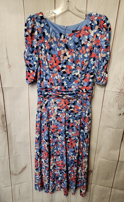 NWT Jessica Howard Women's Size 8 Blue Floral Dress