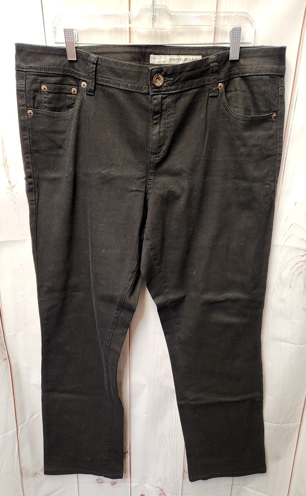 DKNY Women's Size 33 (15-16) Black Jeans