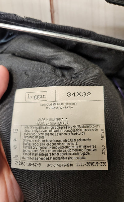 Haggar Men's Size 34x32 Black Pants