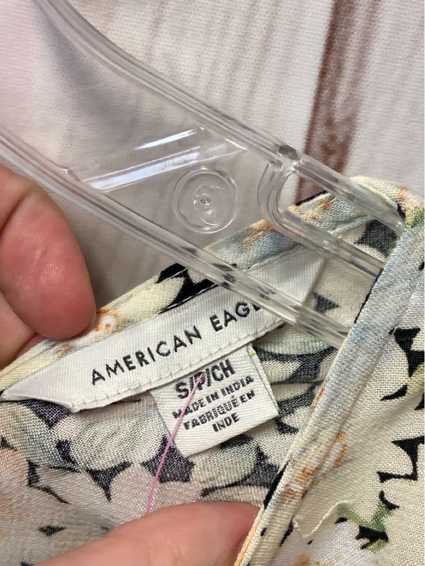 American Eagle Women's Size S White Floral Dress