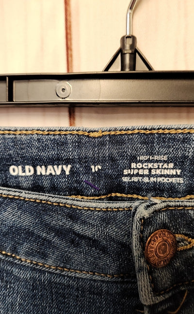 Old Navy Women's Size 30 (9-10) Blue Jeans High Rise Rockstar Super Skinny