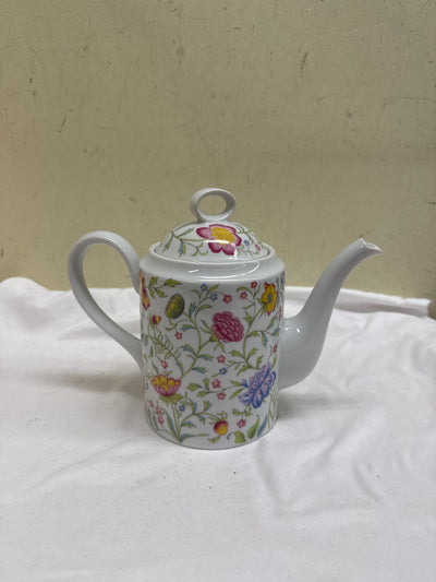 Toscany Avignon White Floral Porcelain Tea Pot