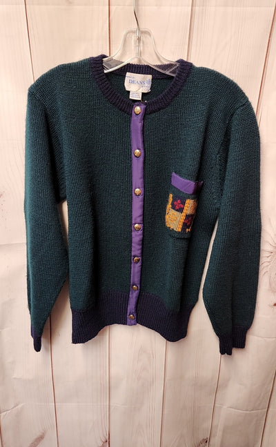 Deans of Scotland Women's Size M Green Wool Cardigan
