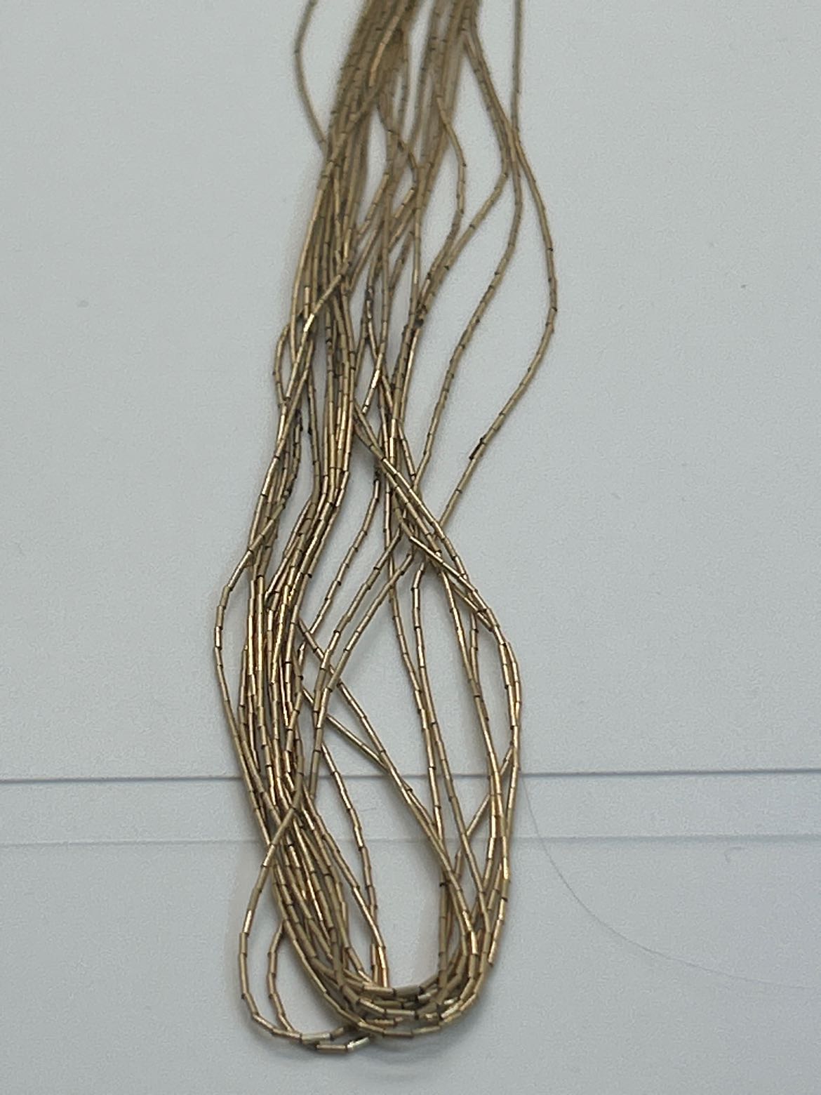 12K GF Gold Liquid 10 Strand Necklace 17"