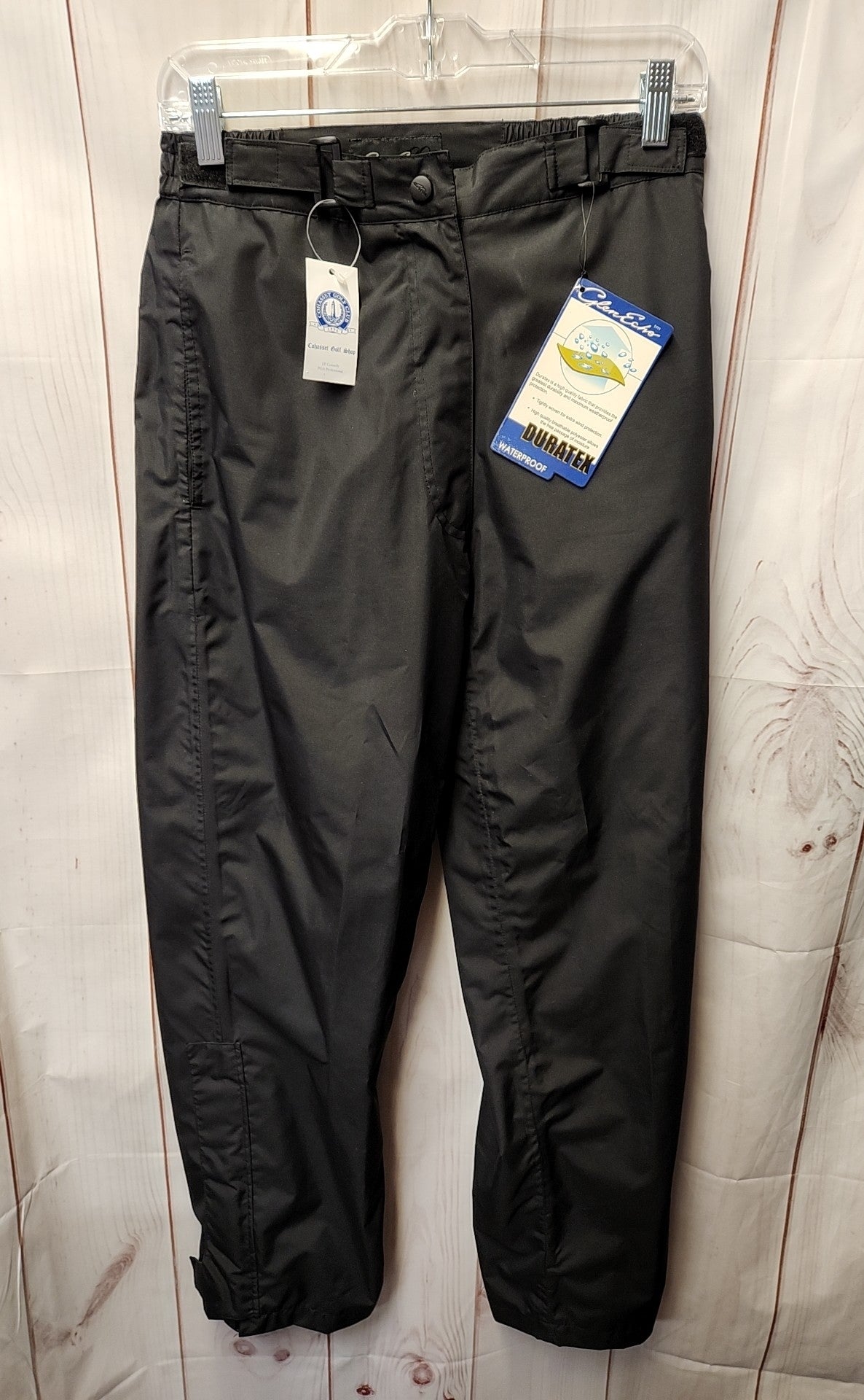 NWT Glen Echo Women's Size S Black Rain Pants