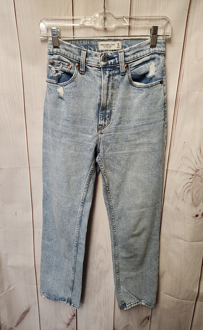 Abercrombie & Fitch Women's Size 25 (0) Blue Jeans The Ankle Straight