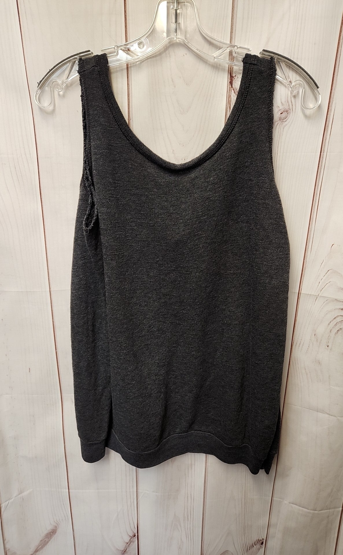Project Social T Women's Size M Gray Cold Shoulder Top