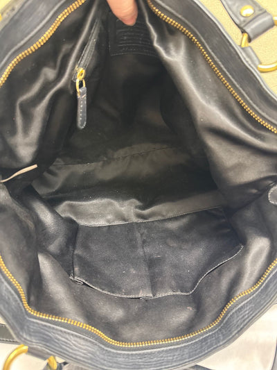 Coach F24683 Black Leather Purse Bag AS IS - wear on corners & marks