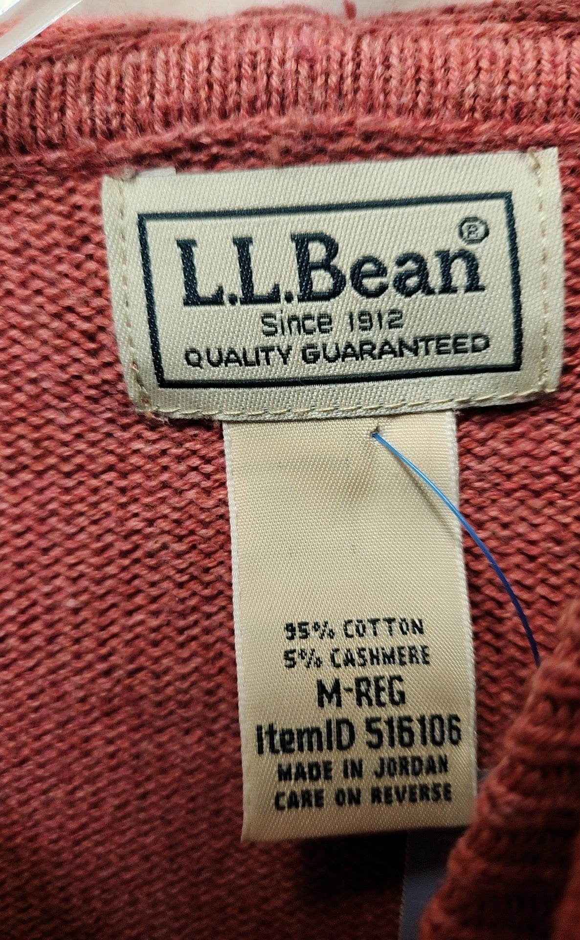 LL Bean Women's Size M Red Knit Hoodie