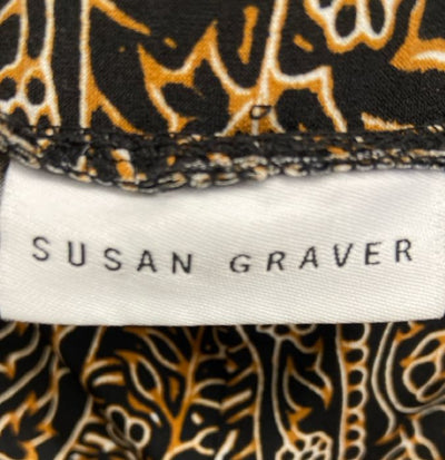 Susan Graver Women's Size M Black & Brown Pants