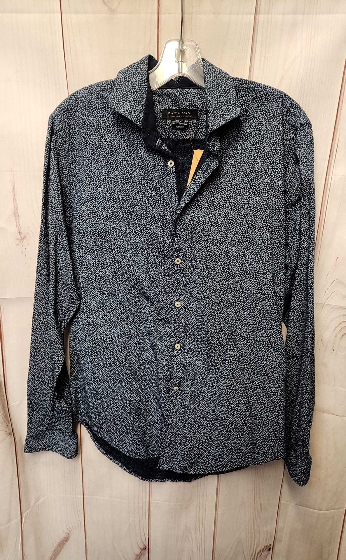 Zara Men's Size L Navy Shirt
