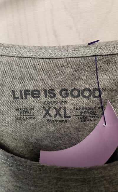 Life Is Good Women's Size XXL Gray Sleeveless Top