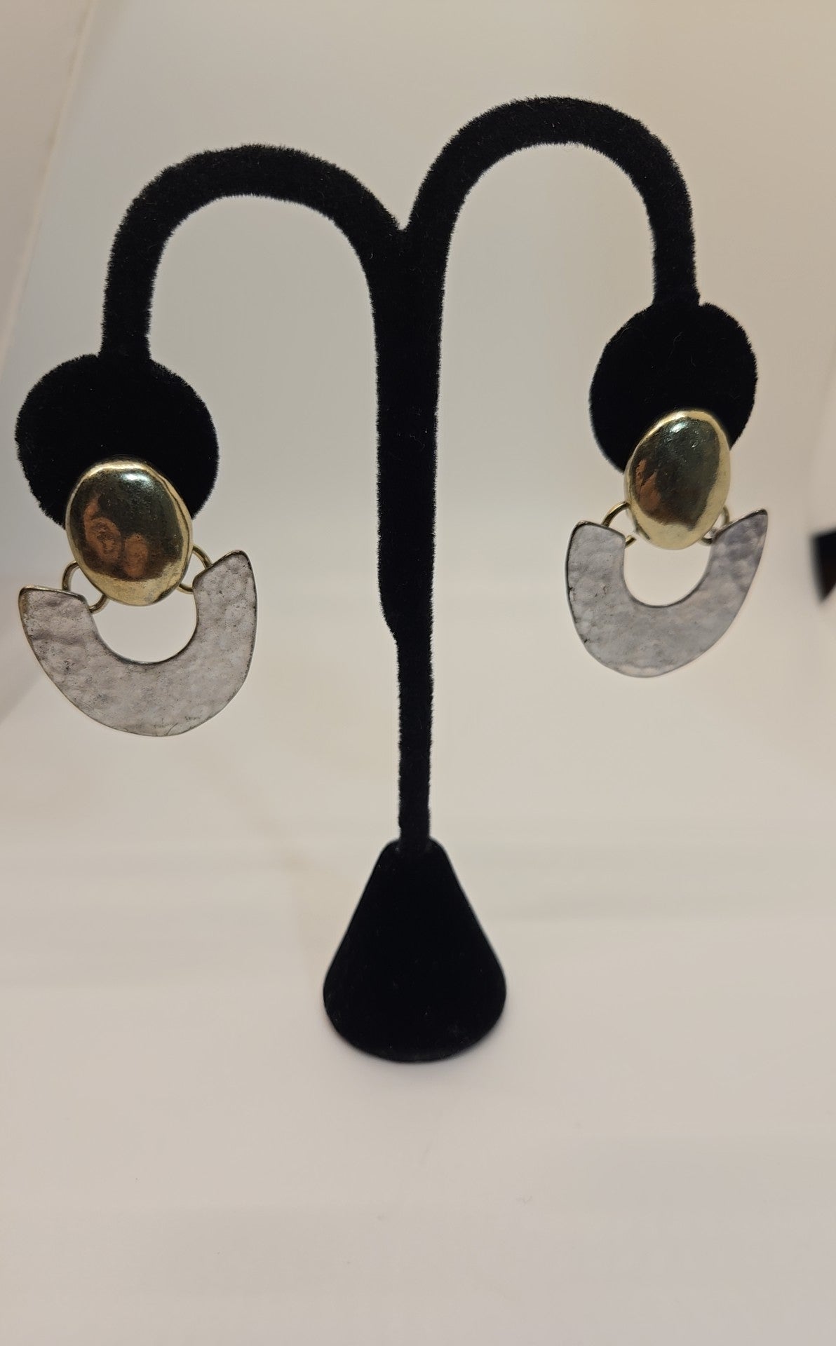 Silver & Gold Clip-on Earrings