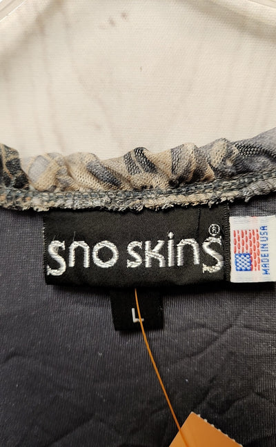 Sno Skins Women's Size L Gray Velour Long Sleeve Top