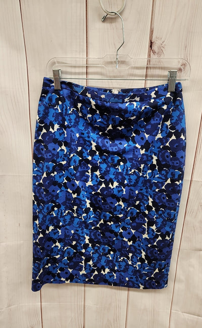 Pure Women's Size 4 Blue Floral Skirt