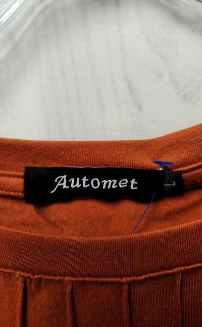 Automet Women's Size L Orange Long Sleeve Top