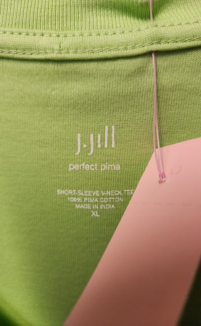 J Jill Women's Size XL Green Short Sleeve Top
