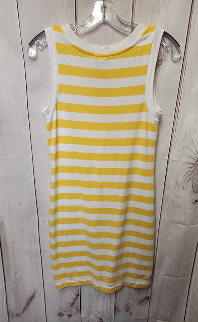 Gap Women's Size S Petite White & Yellow Dress