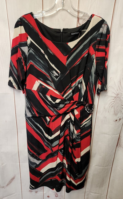 Ellen Tracy Women's Size 12 Red & Black Dress