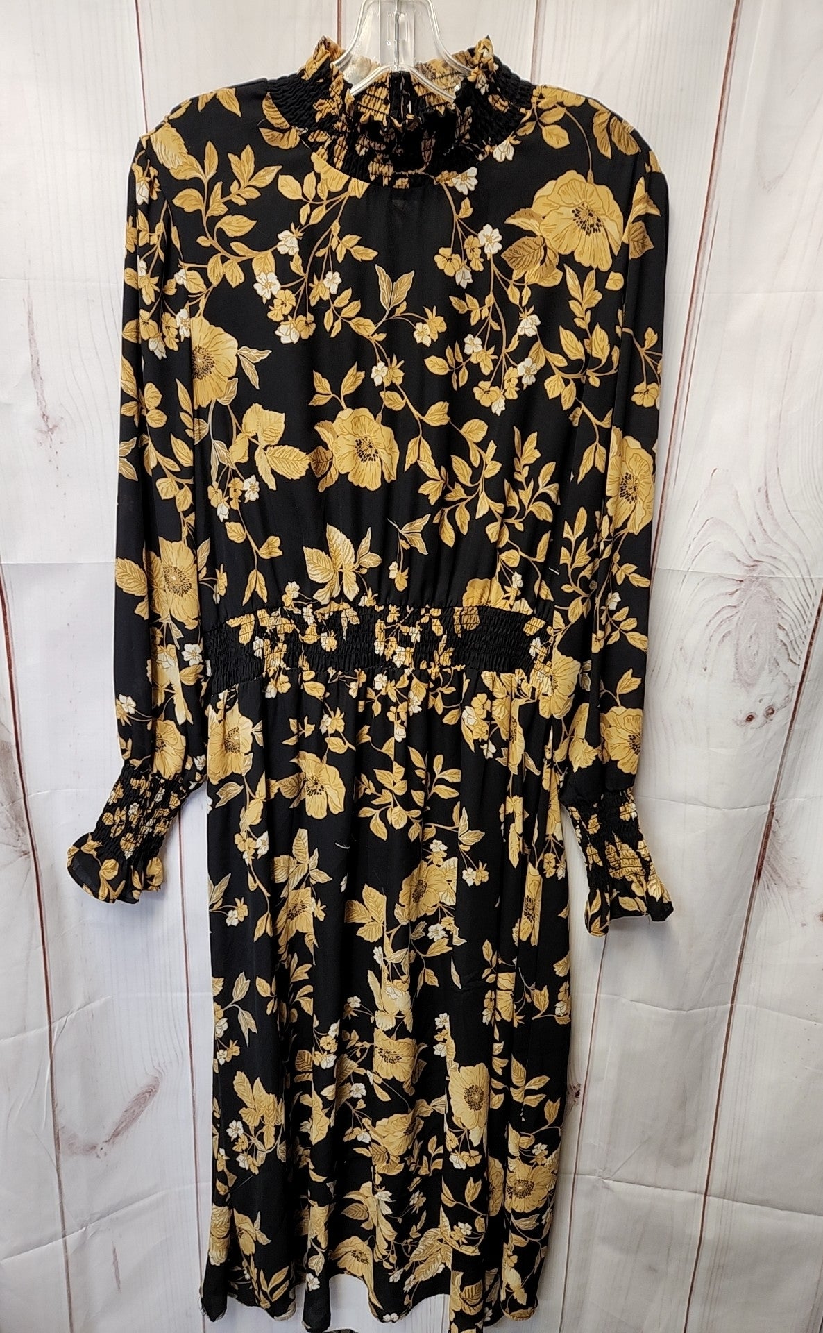 Nanette Lepore Women's Size 14 Black & Beige Floral Dress