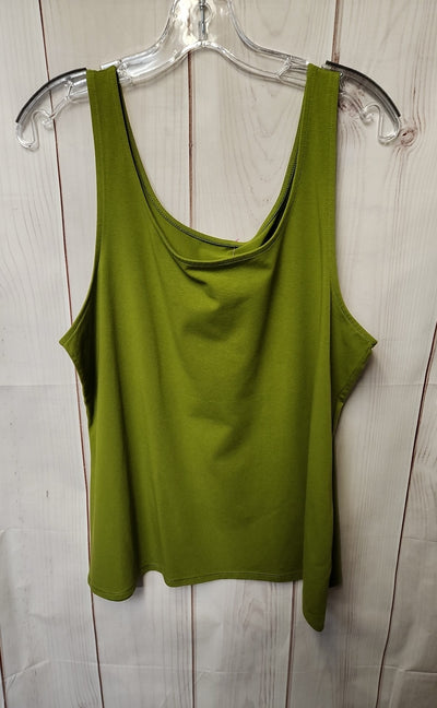 J Jill Women's Size XL Green Sleeveless Top
