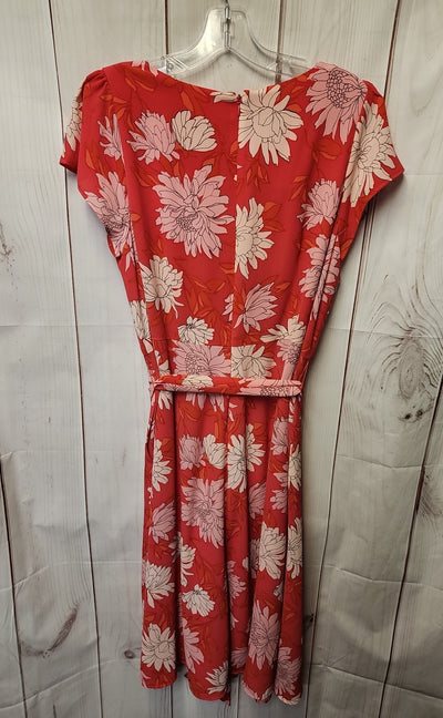 Talbots Women's Size 14 Petite Pink Floral Dress