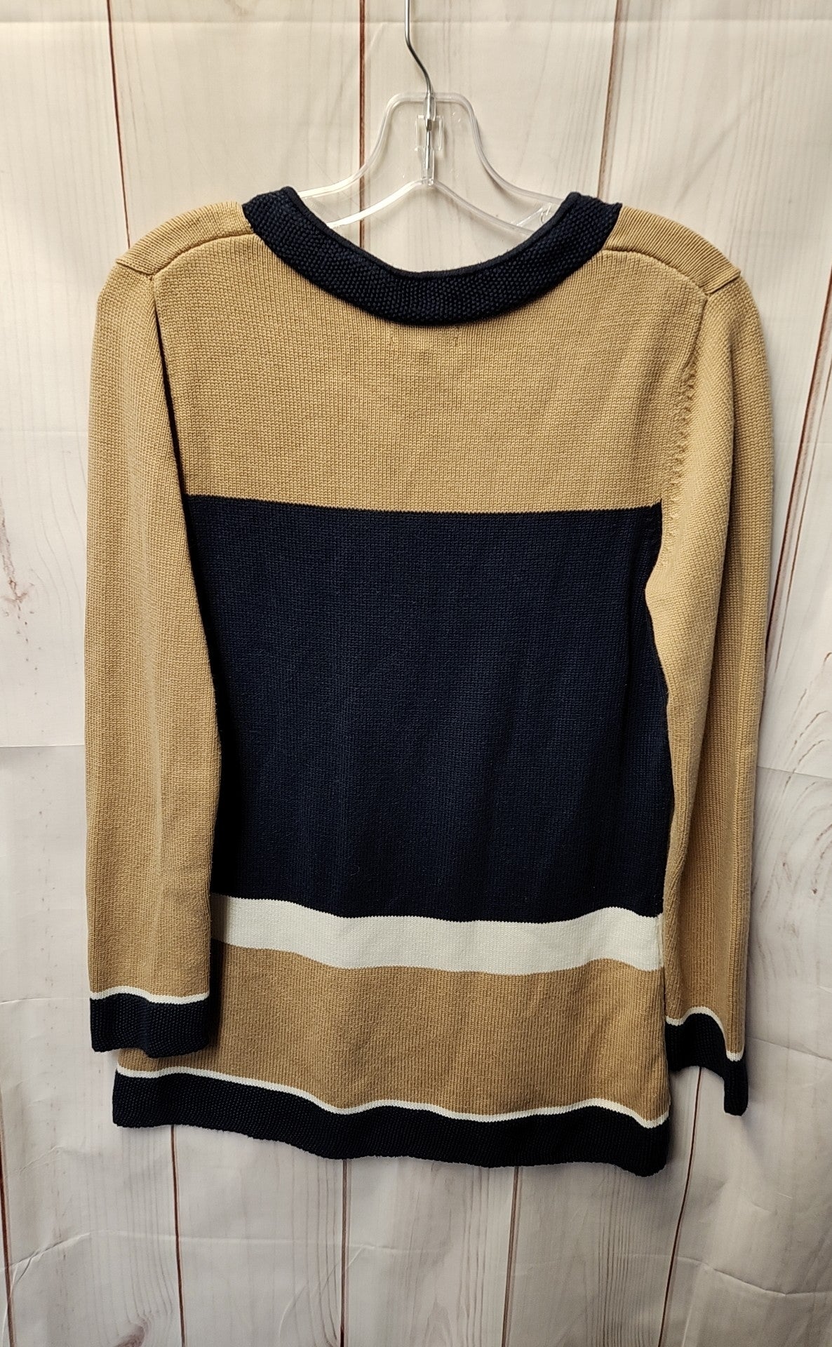 Charter Club Women's Size M Blue & Brown Sweater