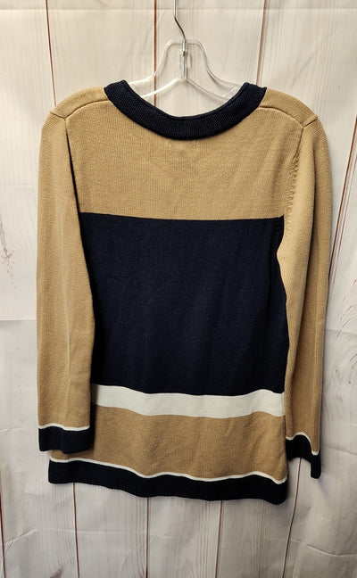 Charter Club Women's Size M Blue & Brown Sweater