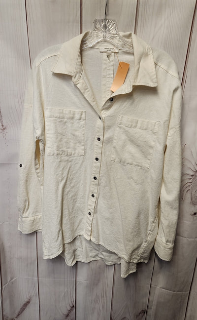 Cable & Gauge Women's Size L White 3/4 Sleeve Top