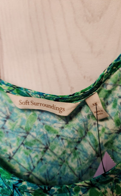 Soft Surroundings Women's Size 1X Green Dress
