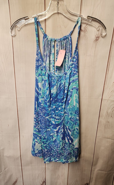 Lilly Pulitzer Women's Size XL Blue Sleeveless Top